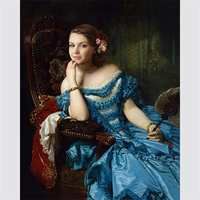 Personalized Royal Portrait Amalia Countess of Vilches from Photo,by myDaVinci - myDaVinci